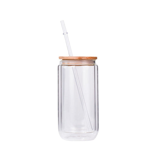 12 oz Sublimation Double Wall Glass Tumbler